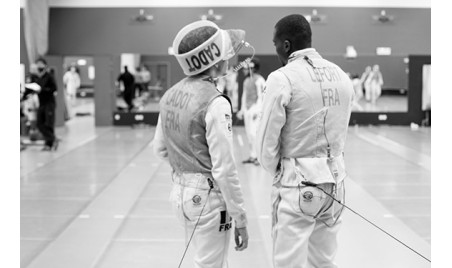 Initiation escrime Enzo Lefort